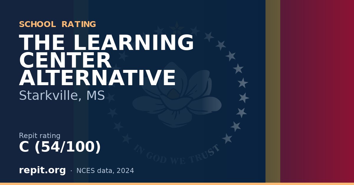 THE LEARNING CENTER ALTERNATIVE, Starkville, MS — Repit school rating C (54/100)