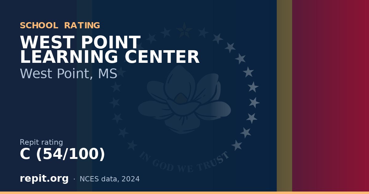 WEST POINT LEARNING CENTER, West Point, MS — Repit school rating C (54/100)