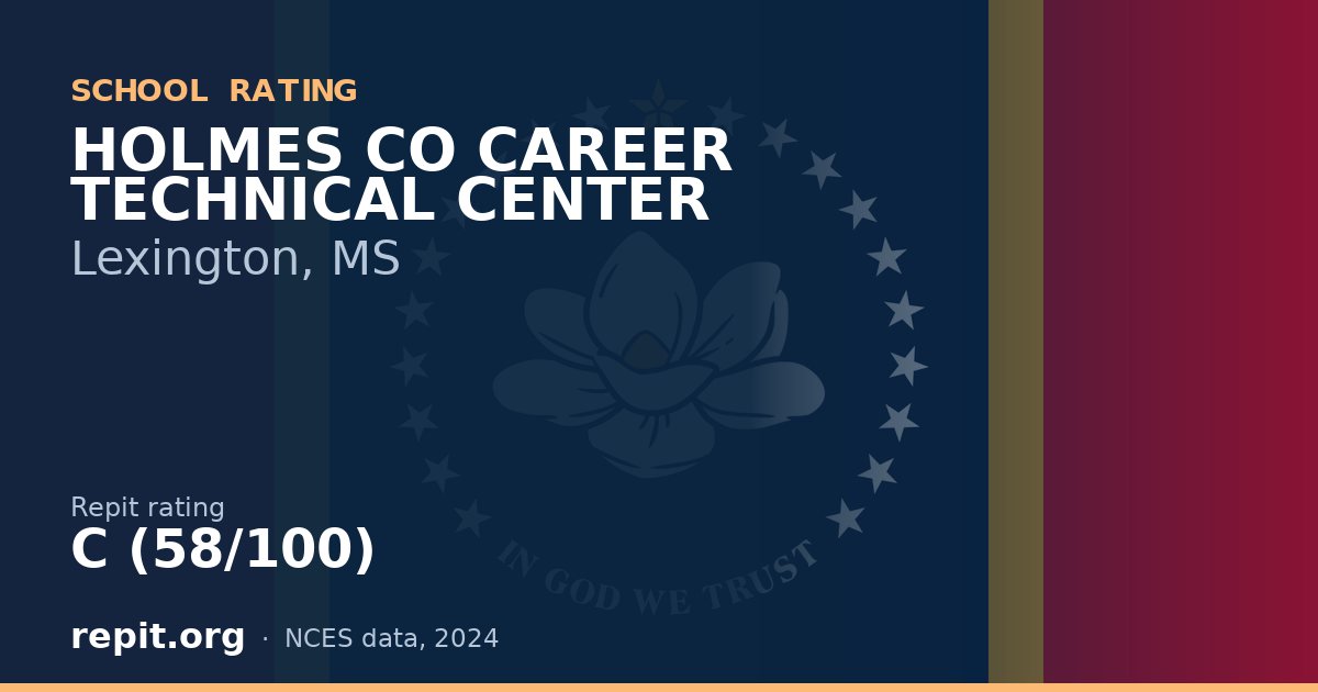 HOLMES CO CAREER TECHNICAL CENTER, Lexington, MS — Repit school rating C (58/100)