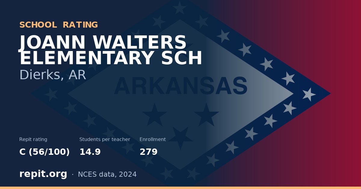 JOANN WALTERS ELEMENTARY SCH, Dierks, AR — Repit school rating C (56/100)