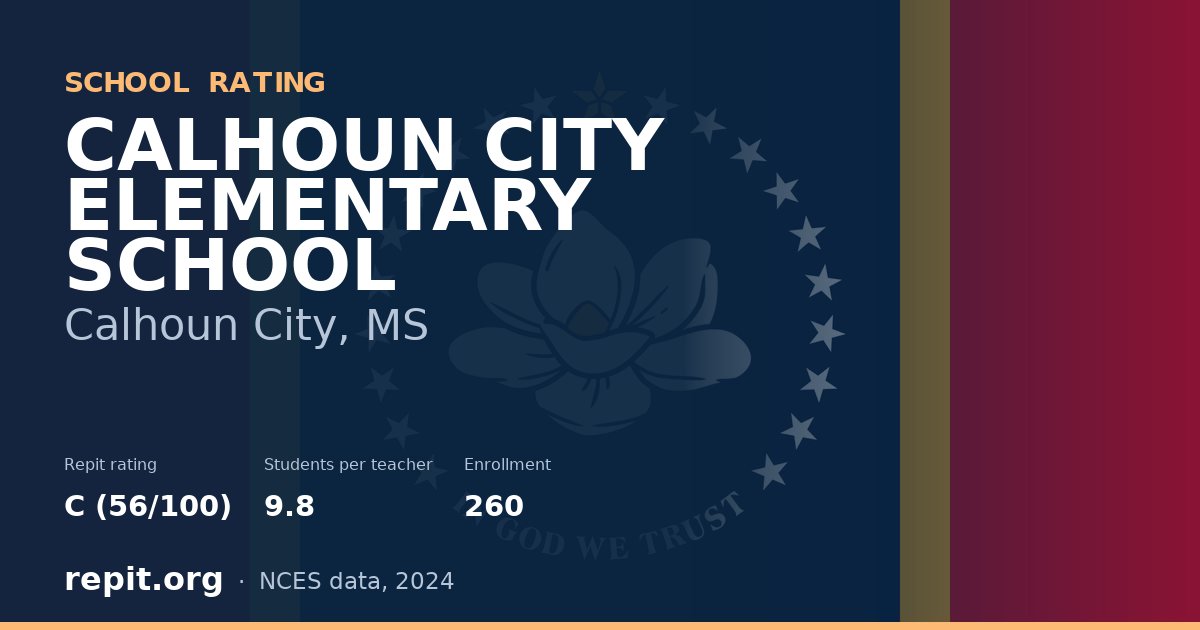 CALHOUN CITY ELEMENTARY SCHOOL, Calhoun City, MS — Repit school rating C (56/100)