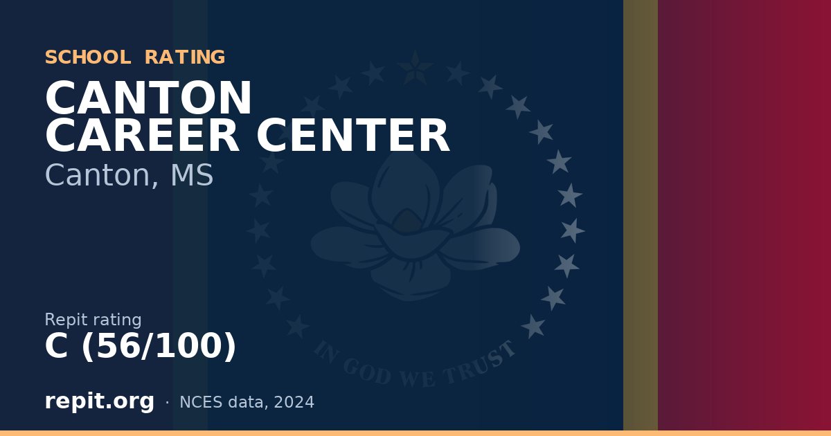 CANTON CAREER CENTER, Canton, MS — Repit school rating C (56/100)