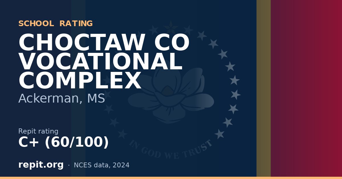 CHOCTAW CO VOCATIONAL COMPLEX, Ackerman, MS — Repit school rating C+ (60/100)