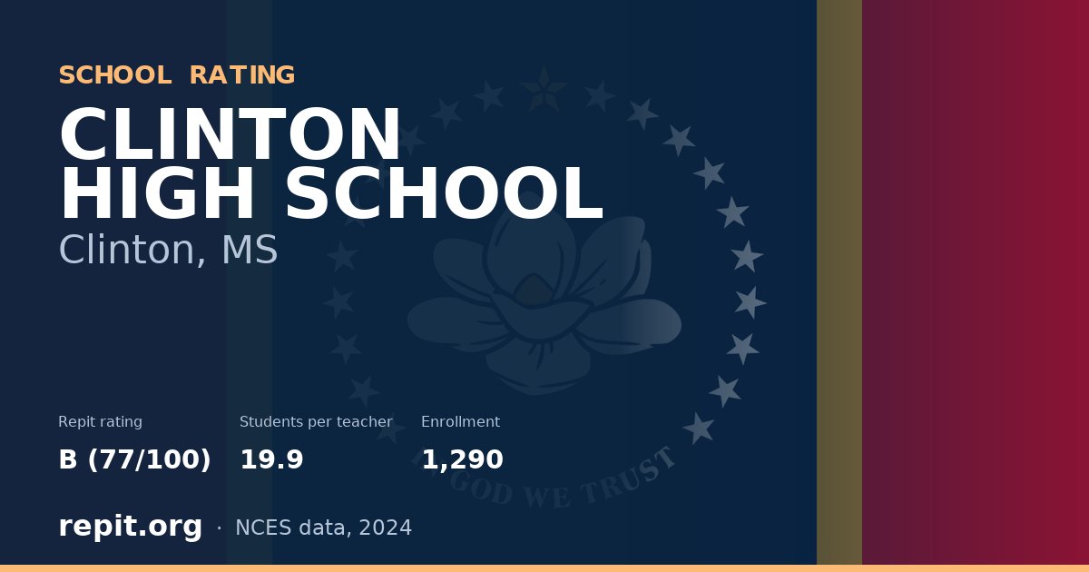 CLINTON HIGH SCHOOL, Clinton, MS — Repit school rating B (77/100)