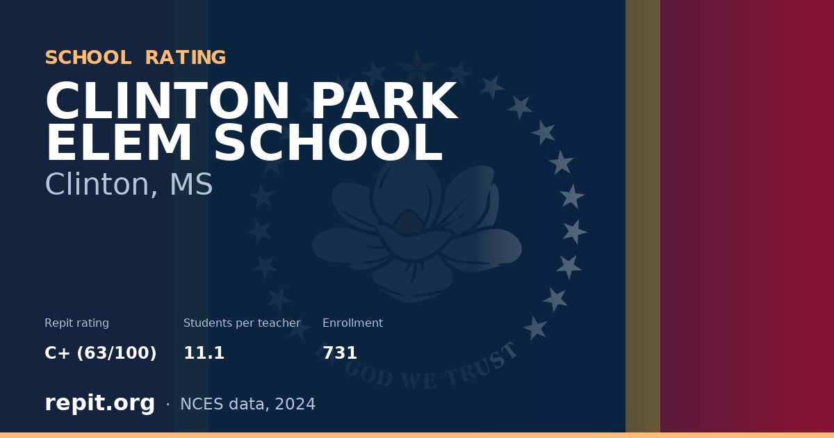 CLINTON PARK ELEM SCHOOL, Clinton, MS — Repit school rating C+ (63/100)