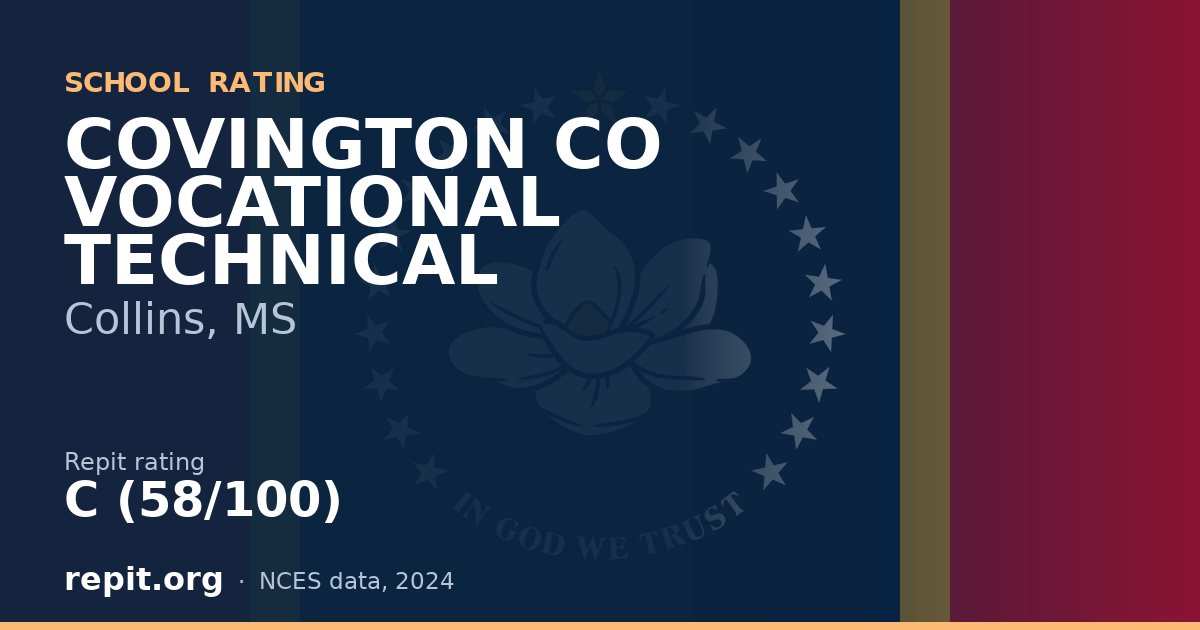 COVINGTON CO VOCATIONAL TECHNICAL, Collins, MS — Repit school rating C (58/100)