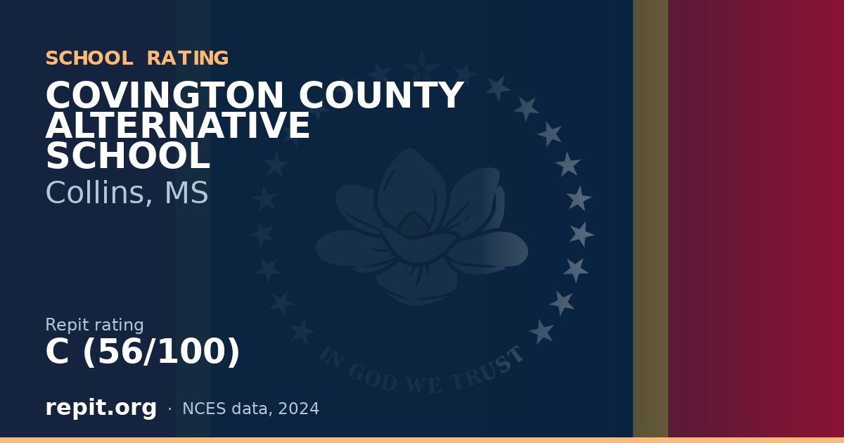 COVINGTON COUNTY ALTERNATIVE SCHOOL, Collins, MS — Repit school rating C (56/100)
