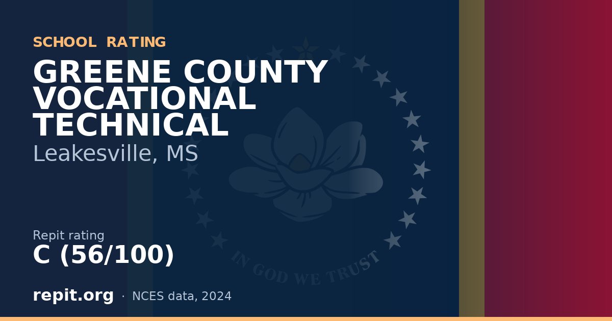 GREENE COUNTY VOCATIONAL TECHNICAL, Leakesville, MS — Repit school rating C (56/100)