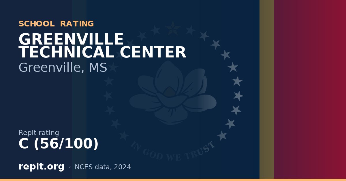 GREENVILLE TECHNICAL CENTER, Greenville, MS — Repit school rating C (56/100)