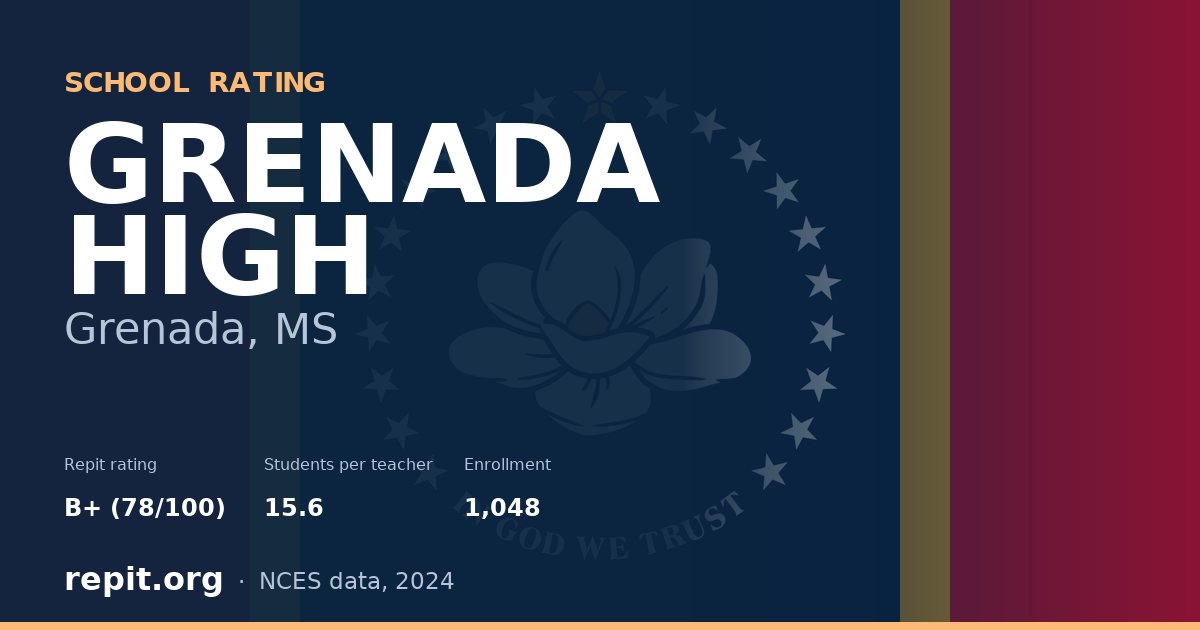 GRENADA HIGH, Grenada, MS — Repit school rating B+ (78/100)