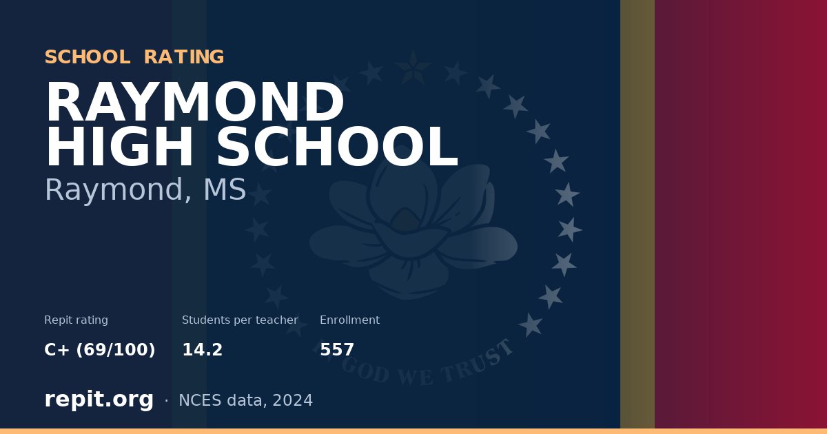 RAYMOND HIGH SCHOOL, Raymond, MS — Repit school rating C+ (69/100)