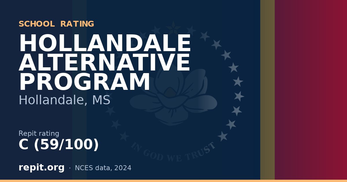 HOLLANDALE ALTERNATIVE PROGRAM, Hollandale, MS — Repit school rating C (59/100)