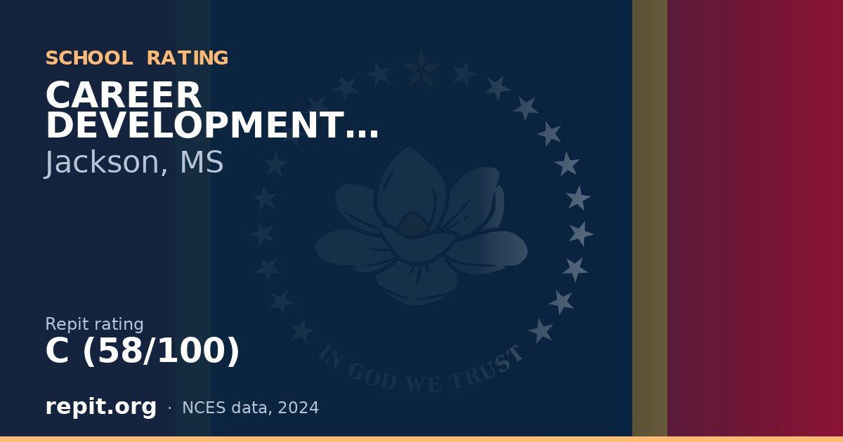 CAREER DEVELOPMENT CENTER, Jackson, MS — Repit school rating C (58/100)