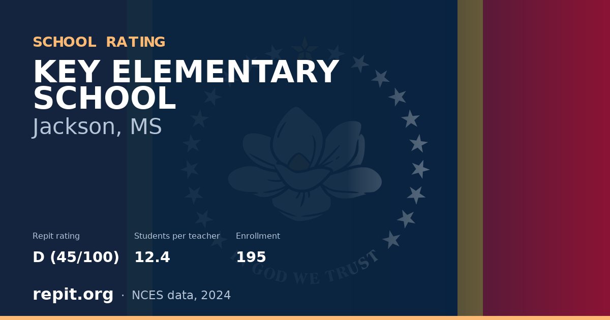 KEY ELEMENTARY SCHOOL, Jackson, MS — Repit school rating D (45/100)