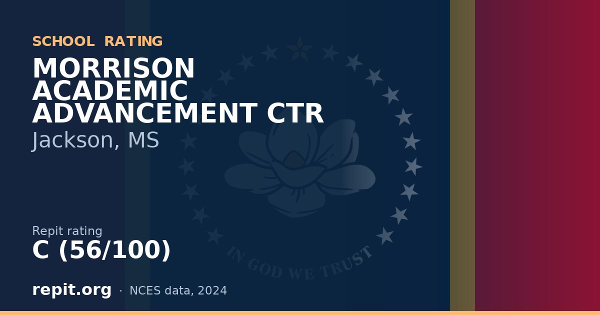MORRISON ACADEMIC ADVANCEMENT CTR, Jackson, MS — Repit school rating C (56/100)