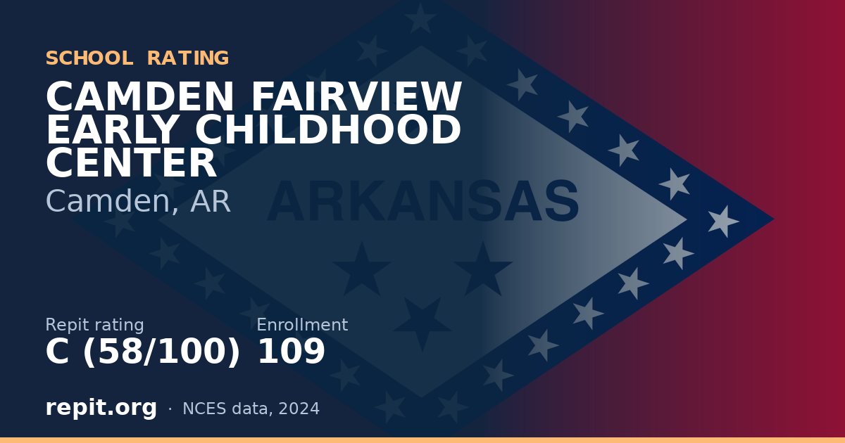 CAMDEN FAIRVIEW EARLY CHILDHOOD CENTER, Camden, AR — Repit school rating C (58/100)