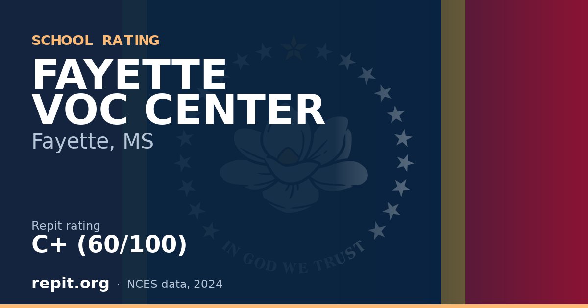 FAYETTE VOC CENTER, Fayette, MS — Repit school rating C+ (60/100)