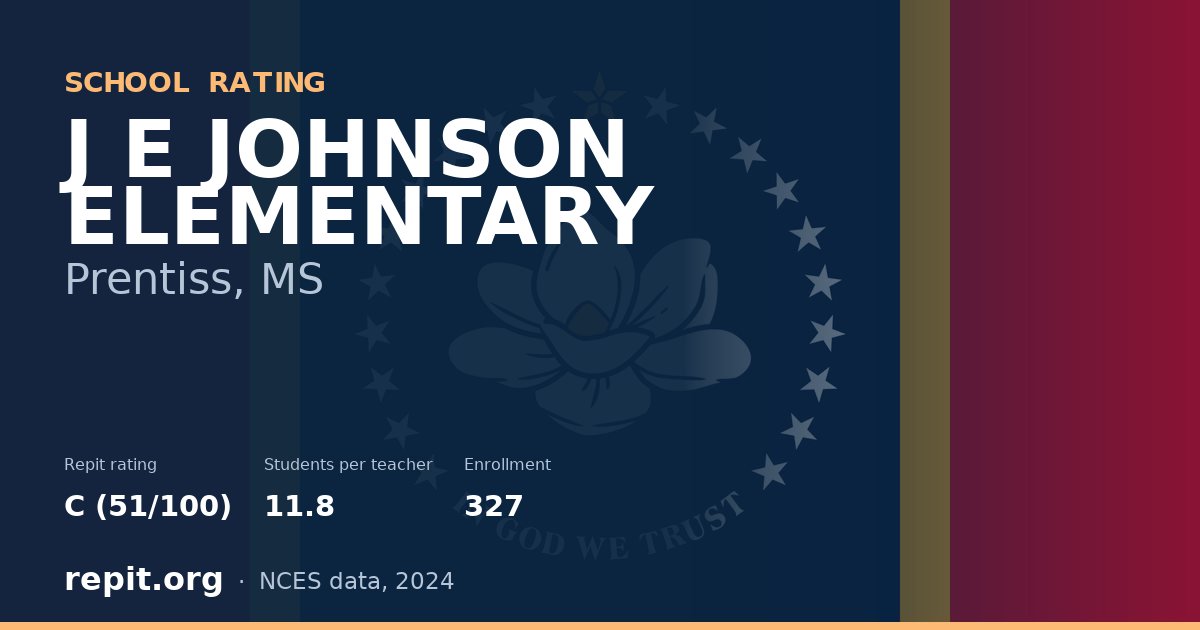 J E JOHNSON ELEMENTARY, Prentiss, MS — Repit school rating C (51/100)