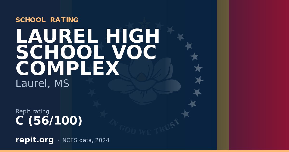 LAUREL HIGH SCHOOL VOC COMPLEX, Laurel, MS — Repit school rating C (56/100)