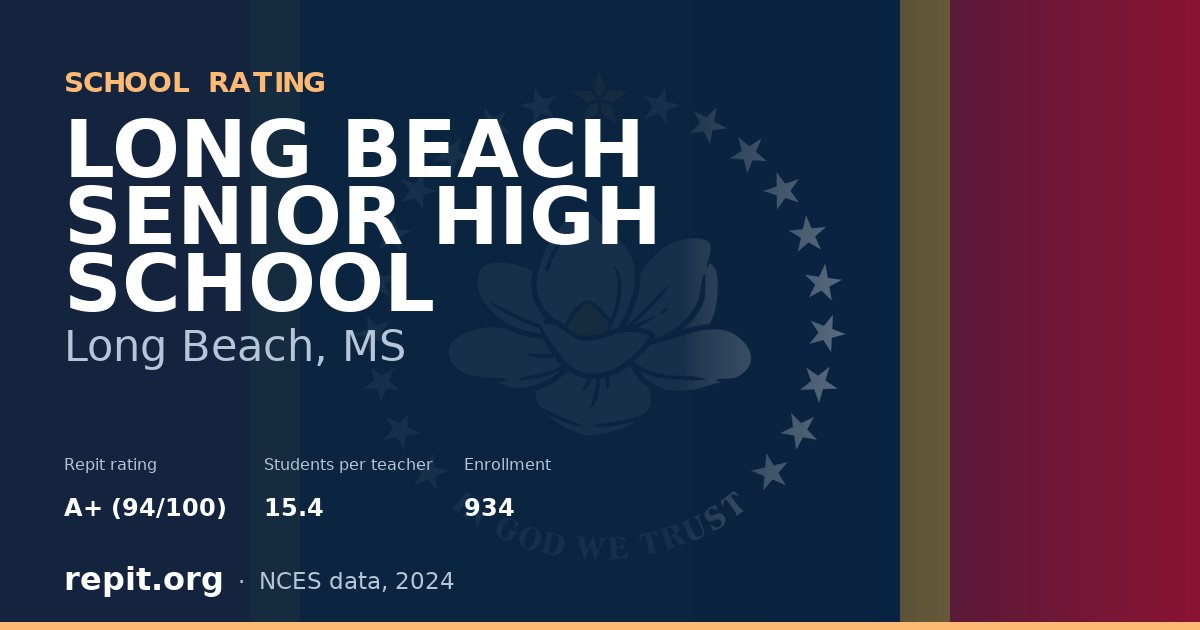 LONG BEACH SENIOR HIGH SCHOOL, Long Beach, MS — Repit school rating A+ (94/100)