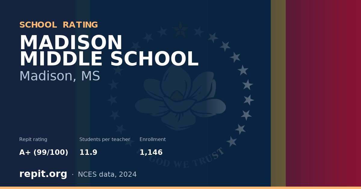 MADISON MIDDLE SCHOOL, Madison, MS — Repit school rating A+ (99/100)
