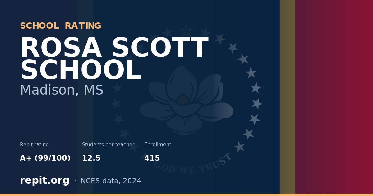 ROSA SCOTT SCHOOL, Madison, MS — Repit school rating A+ (99/100)