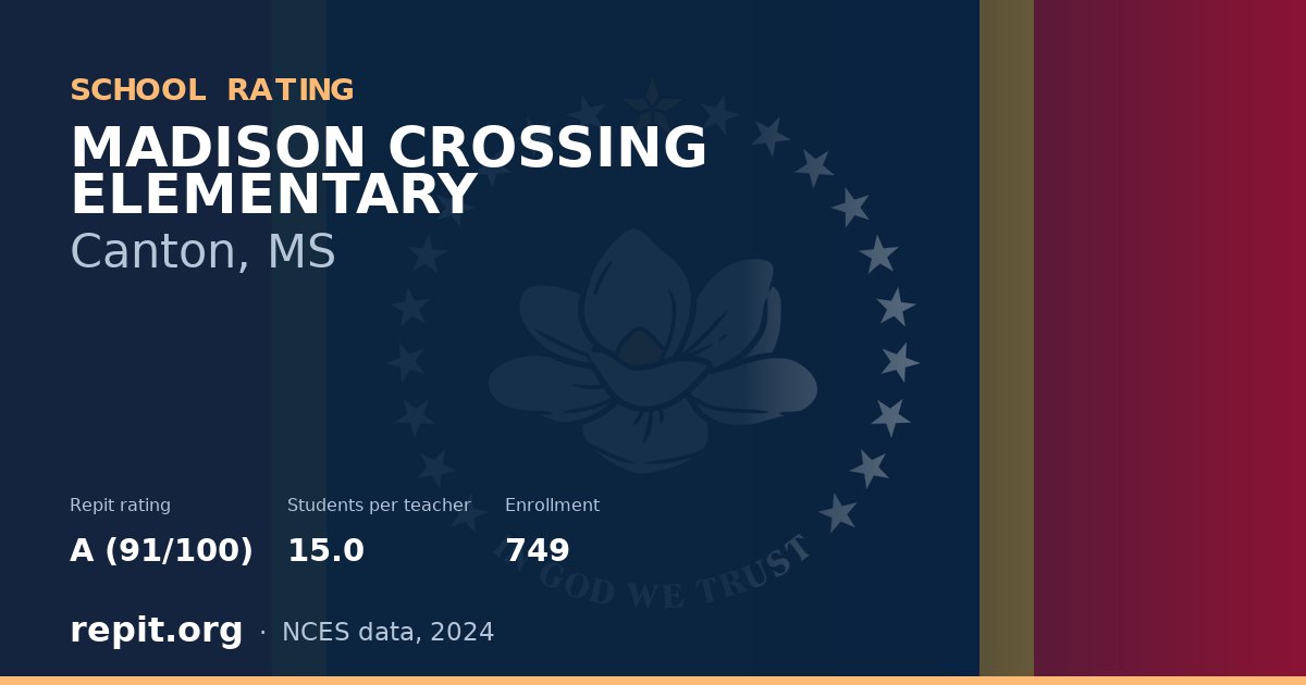 MADISON CROSSING ELEMENTARY, Canton, MS — Repit school rating A (91/100)