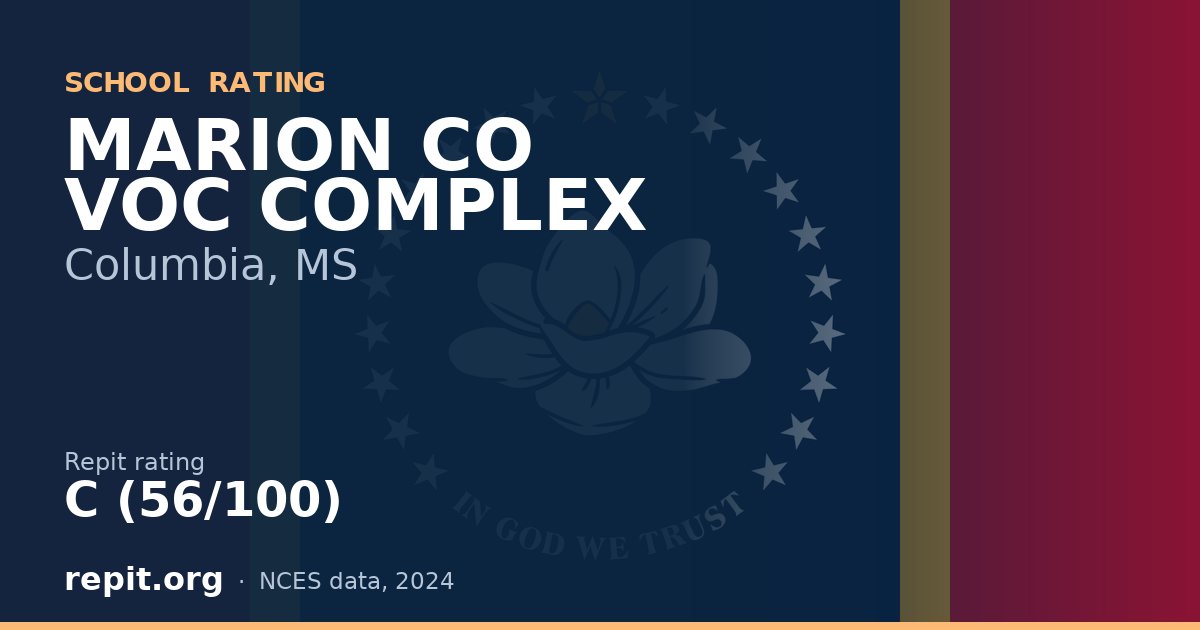 MARION CO VOC COMPLEX, Columbia, MS — Repit school rating C (56/100)