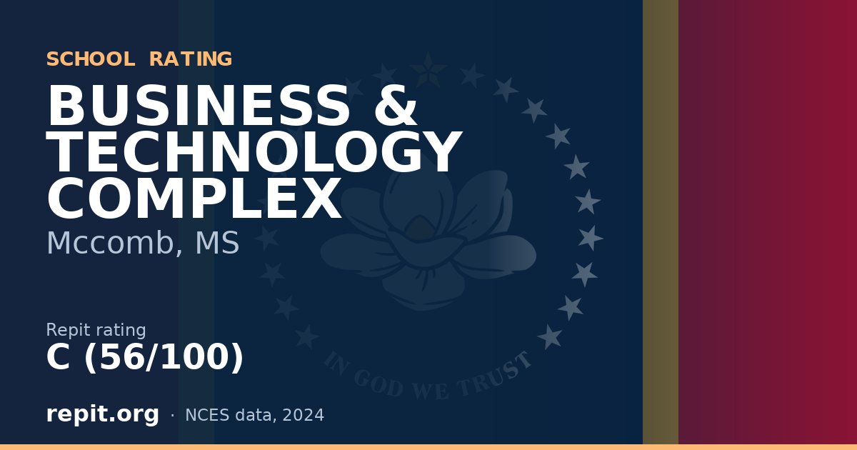 BUSINESS & TECHNOLOGY COMPLEX, Mccomb, MS — Repit school rating C (56/100)