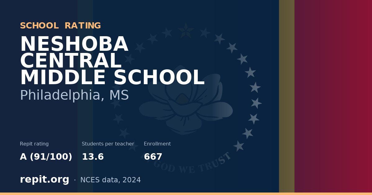 NESHOBA CENTRAL MIDDLE SCHOOL, Philadelphia, MS — Repit school rating A (91/100)