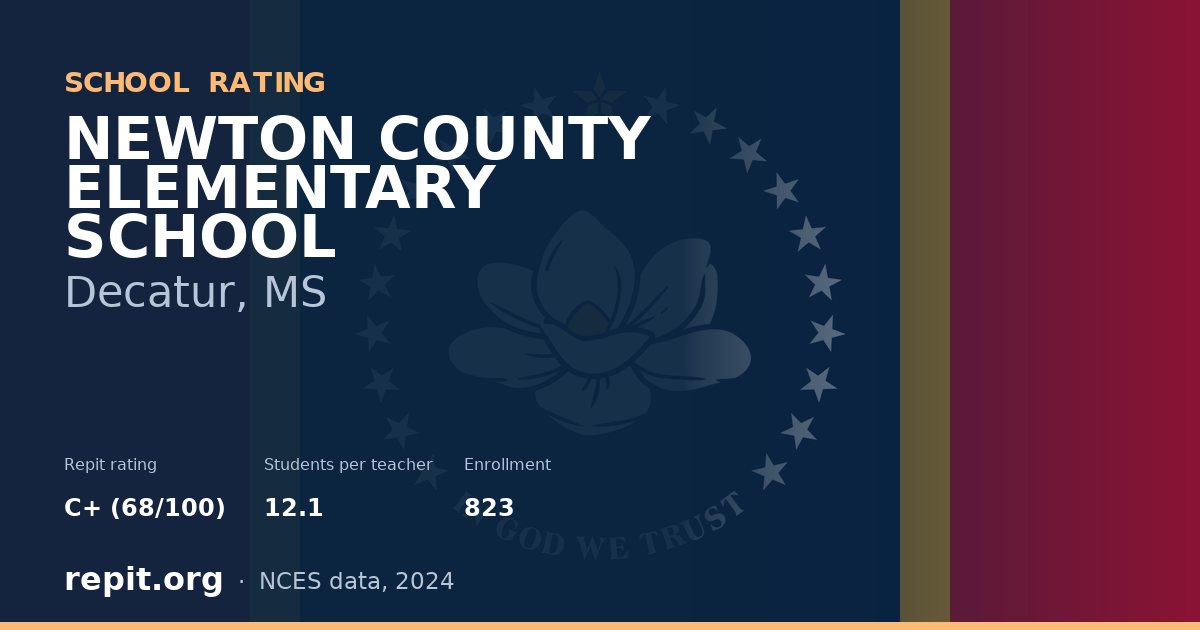 NEWTON COUNTY ELEMENTARY SCHOOL, Decatur, MS — Repit school rating C+ (68/100)