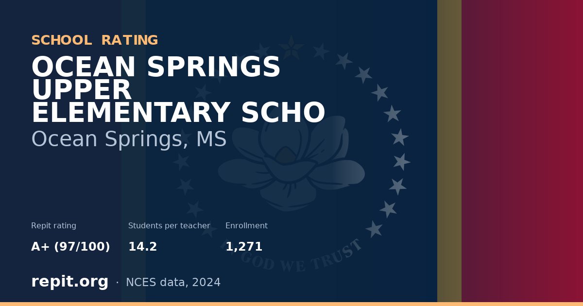 OCEAN SPRINGS UPPER ELEMENTARY SCHO, Ocean Springs, MS — Repit school rating A+ (97/100)
