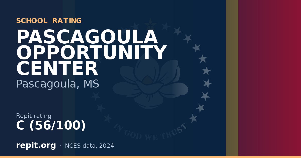 PASCAGOULA OPPORTUNITY CENTER, Pascagoula, MS — Repit school rating C (56/100)