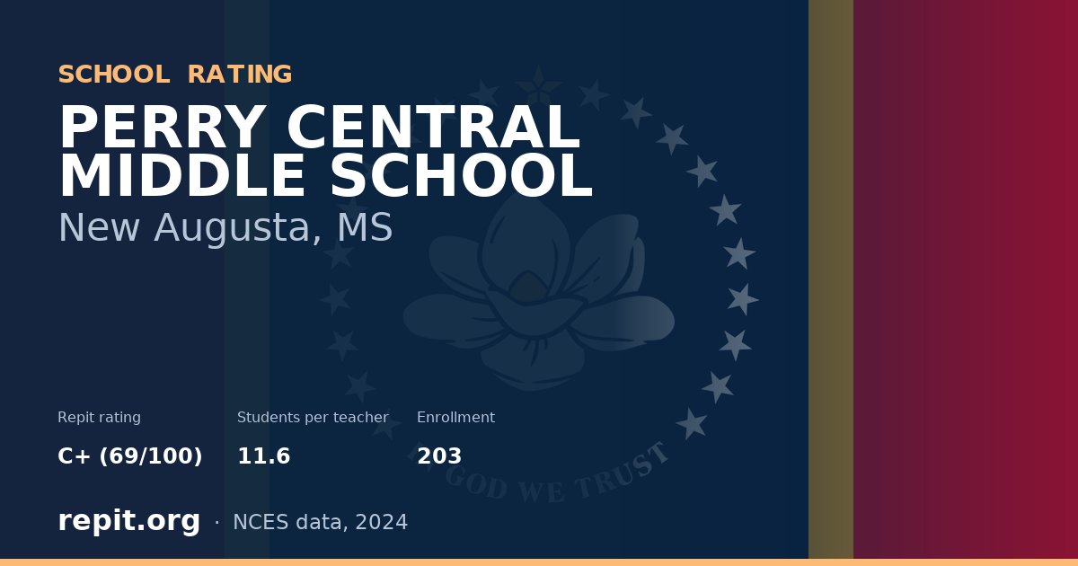 PERRY CENTRAL MIDDLE SCHOOL, New Augusta, MS — Repit school rating C+ (69/100)