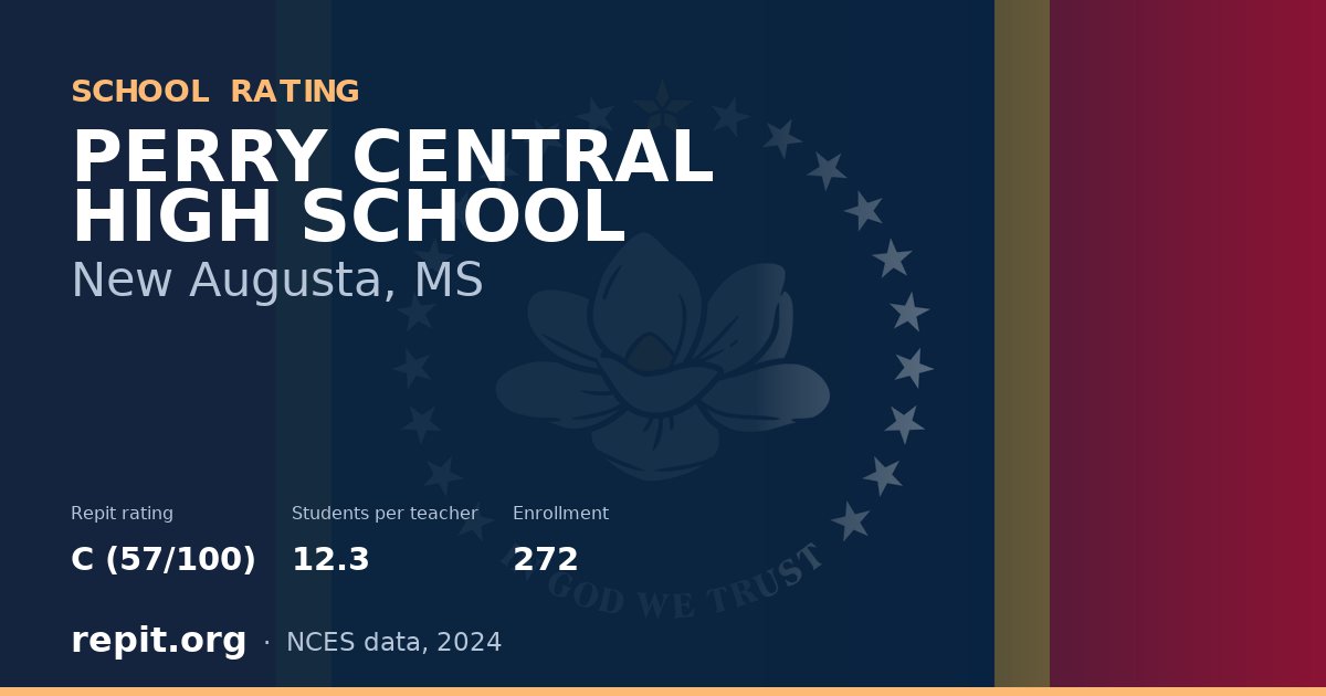 PERRY CENTRAL HIGH SCHOOL, New Augusta, MS — Repit school rating C (57/100)