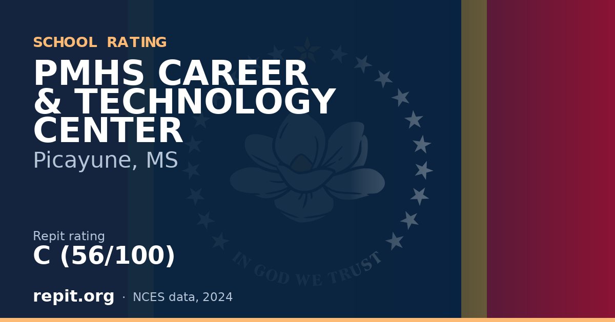 PMHS CAREER & TECHNOLOGY CENTER, Picayune, MS — Repit school rating C (56/100)