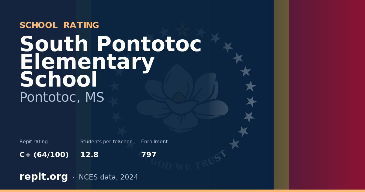 South Pontotoc Elementary School, Pontotoc, MS — Repit school rating C+ (64/100)