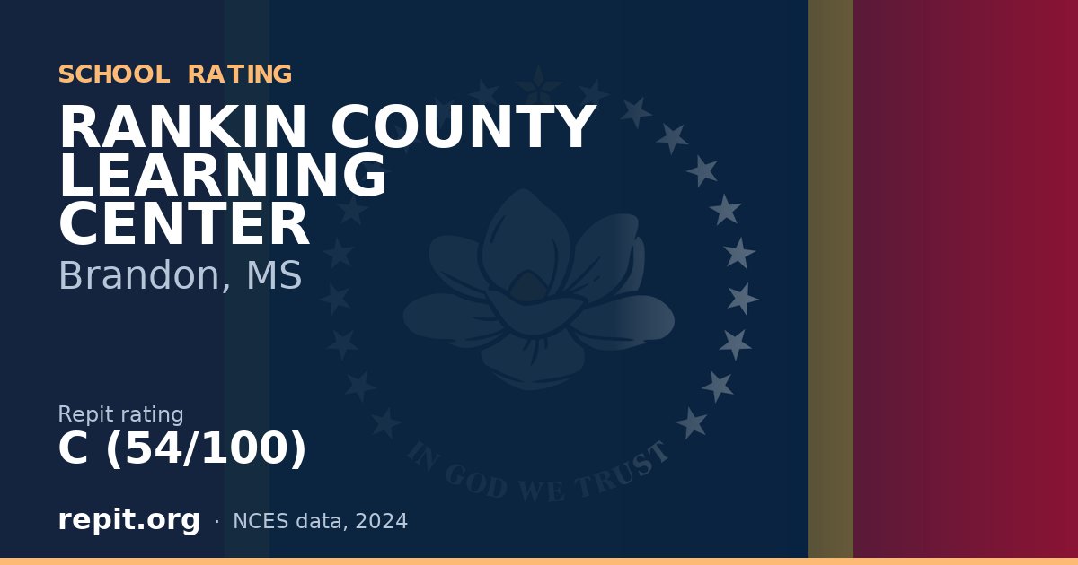 RANKIN COUNTY LEARNING CENTER, Brandon, MS — Repit school rating C (54/100)