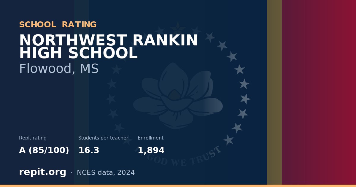 NORTHWEST RANKIN HIGH SCHOOL, Flowood, MS — Repit school rating A (85/100)