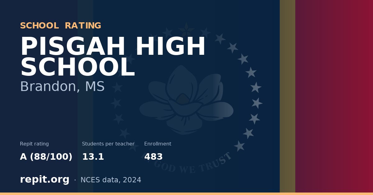 PISGAH HIGH SCHOOL, Brandon, MS — Repit school rating A (88/100)