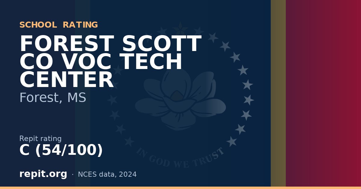 FOREST SCOTT CO VOC TECH CENTER, Forest, MS — Repit school rating C (54/100)