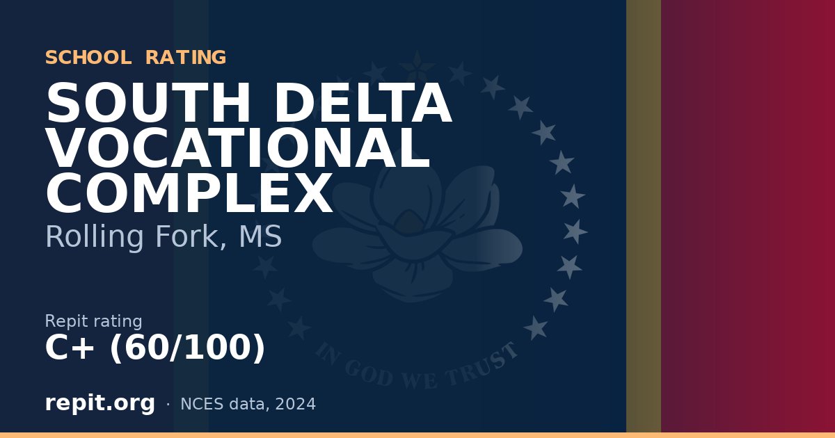 SOUTH DELTA VOCATIONAL COMPLEX, Rolling Fork, MS — Repit school rating C+ (60/100)