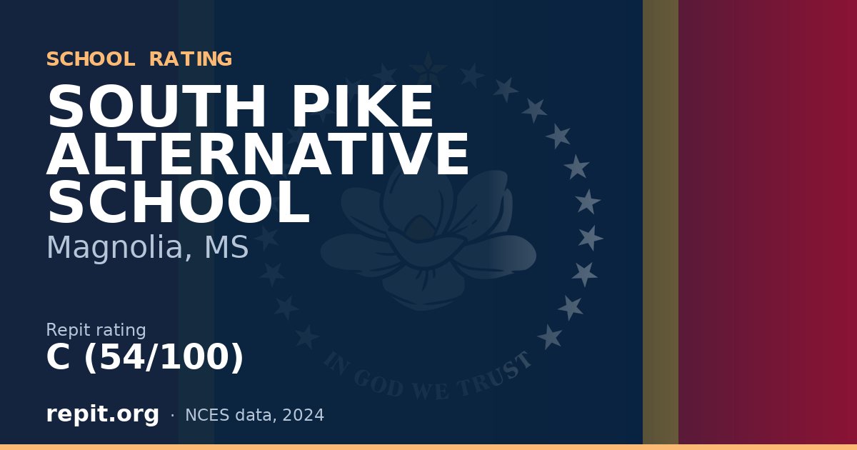SOUTH PIKE ALTERNATIVE SCHOOL, Magnolia, MS — Repit school rating C (54/100)