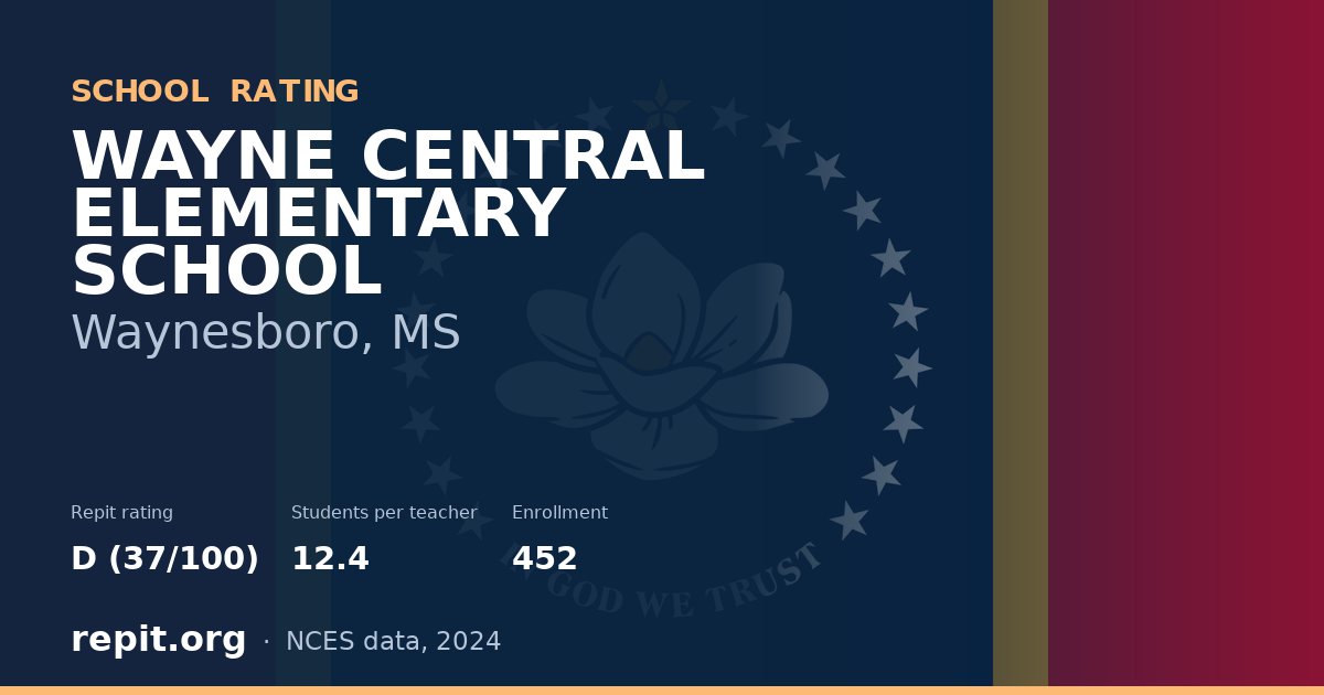 WAYNE CENTRAL ELEMENTARY SCHOOL, Waynesboro, MS — Repit school rating D (37/100)