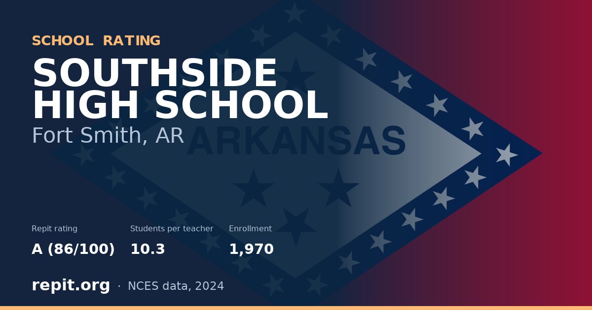 SOUTHSIDE HIGH SCHOOL, Fort Smith, AR — Repit school rating A (86/100)
