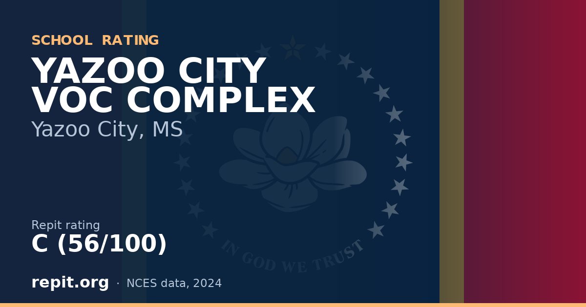 YAZOO CITY VOC COMPLEX, Yazoo City, MS — Repit school rating C (56/100)