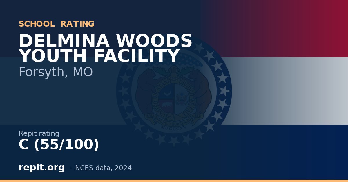 DELMINA WOODS YOUTH FACILITY, Forsyth, MO — Repit school rating C (55/100)