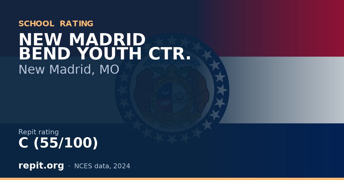 NEW MADRID BEND YOUTH CTR., New Madrid, MO — Repit school rating C (55/100)