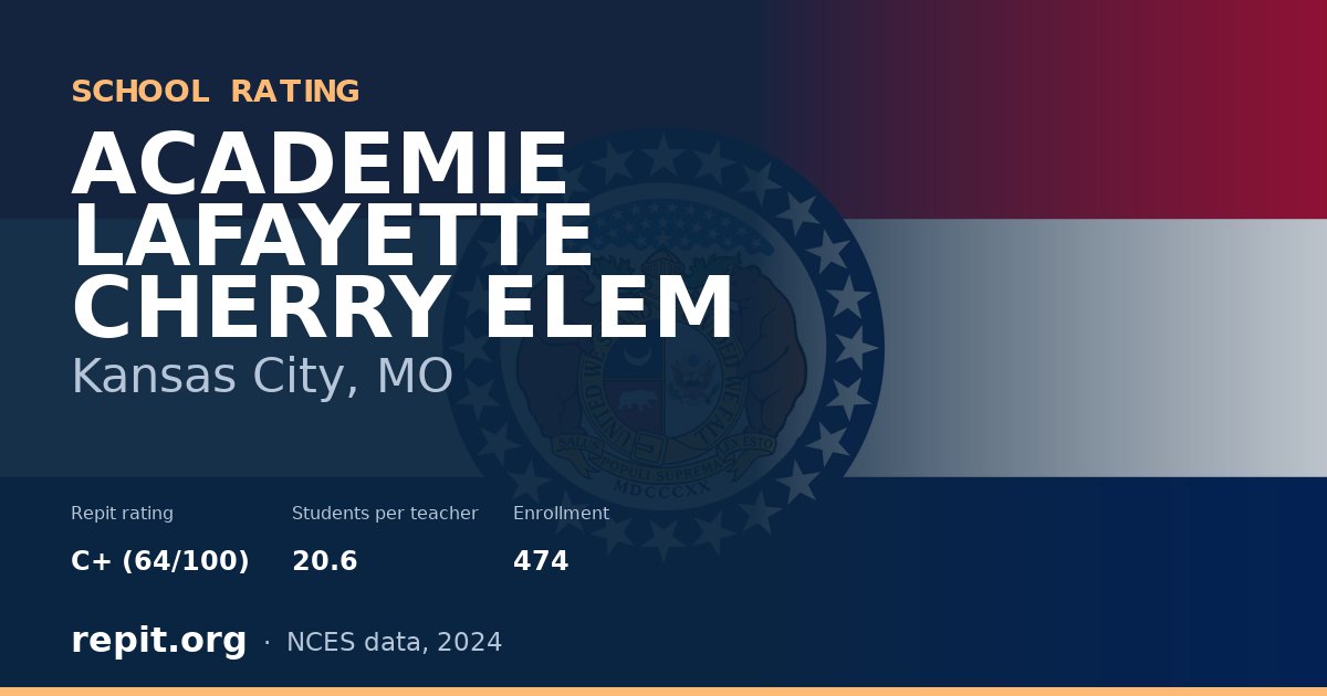 ACADEMIE LAFAYETTE CHERRY ELEM, Kansas City, MO — Repit school rating C+ (64/100)