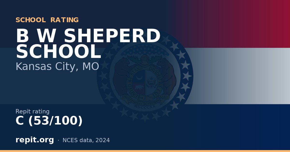 B W SHEPERD SCHOOL, Kansas City, MO — Repit school rating C (53/100)
